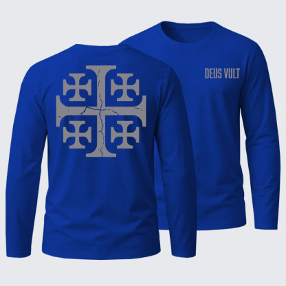 Deus Vult Cotton Long Sleeve T-Shirt