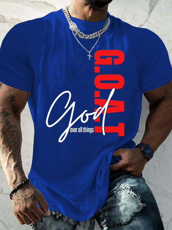 G.O.A.T. Jesus God Christian Cotton T-Shirt