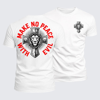 Luxe Mercerized Cotton Tee - Make No Peace With Evil