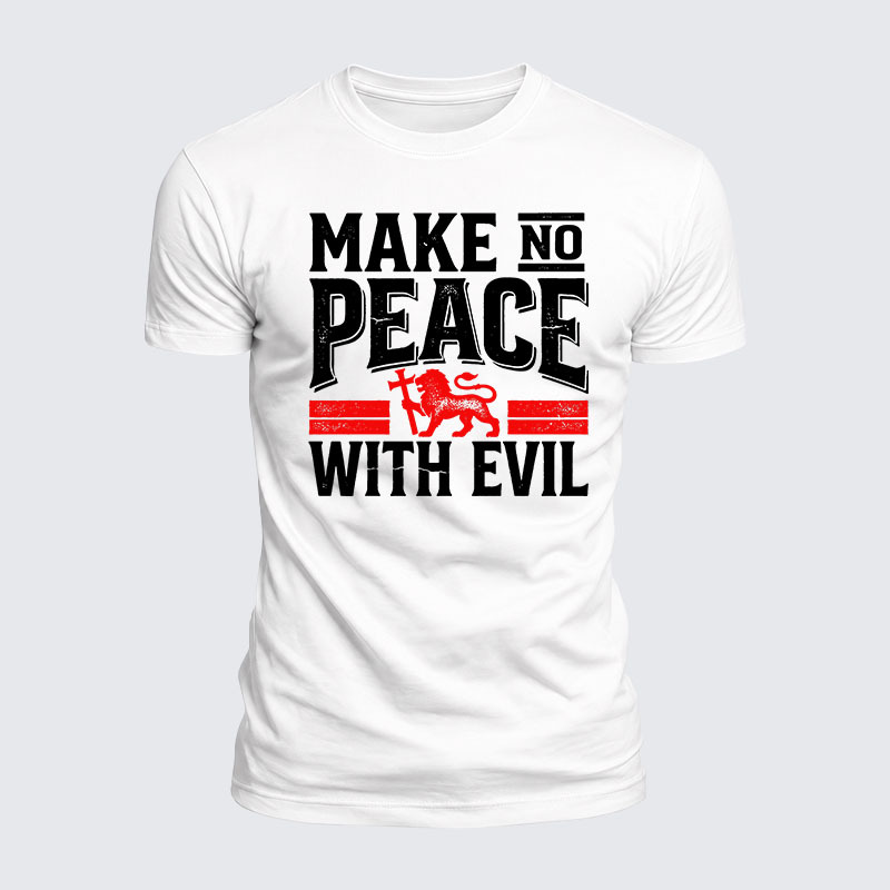 Luxe Mercerized Cotton Tee - Make No Peace With Evil