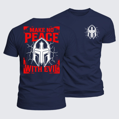 Luxe Mercerized Cotton Tee - Make No Peace With Evil