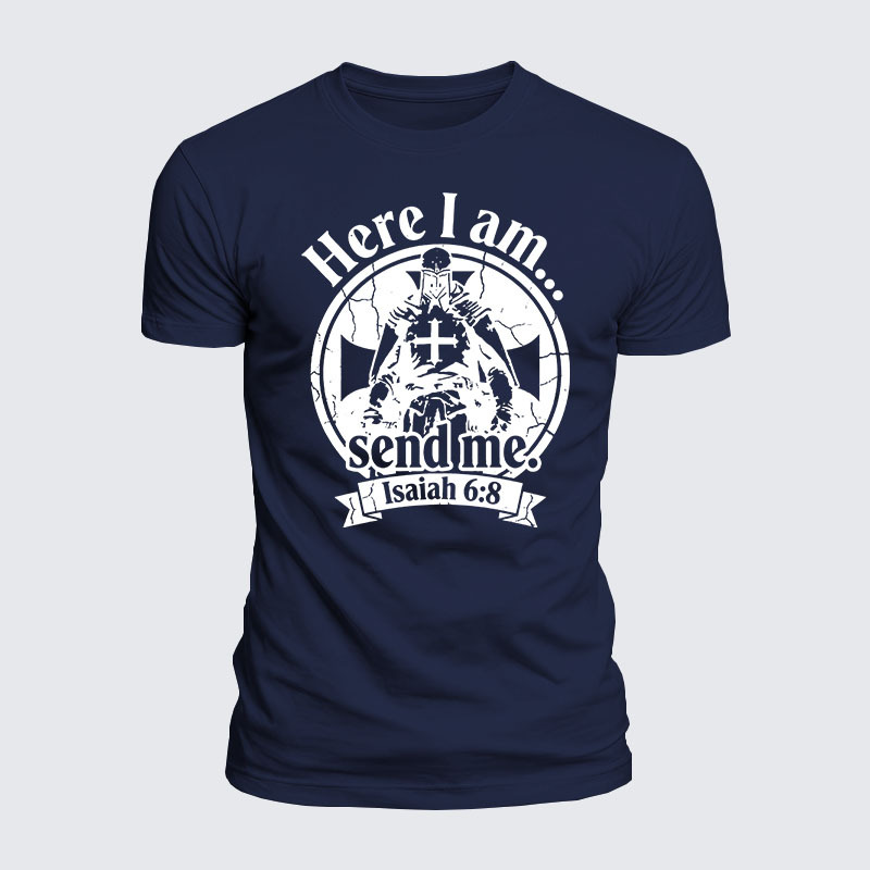 Luxe Mercerized Cotton Tee - Here I Am Send Me