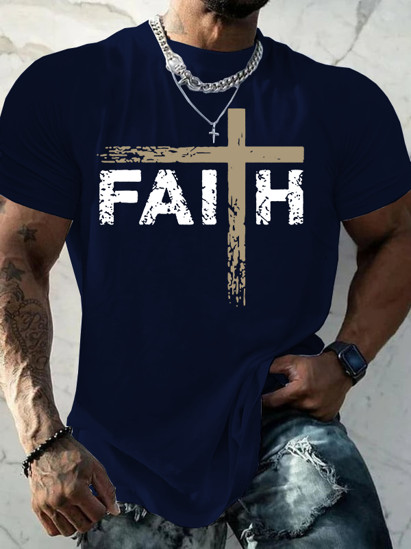 Faith Jesus God Christian Cotton T-Shirt