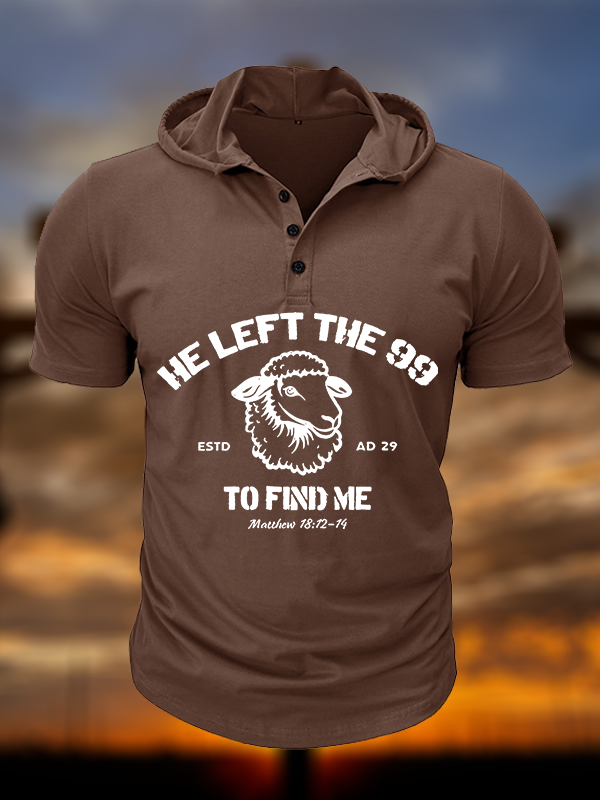 Man of Faith Rooted in Christ  Christian Hooded Henley T Shirt