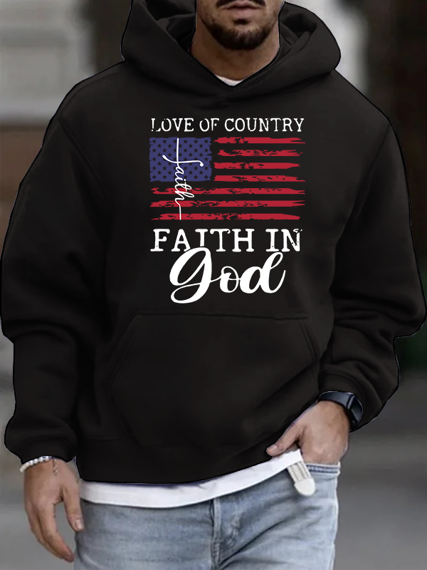 Faith In God Christian Cotton Hoodie