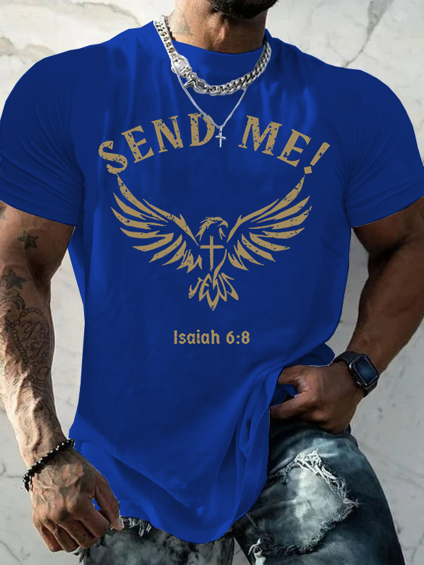 Send Me Isaiah 6:8 Jesus God Christian Cotton T-Shirt