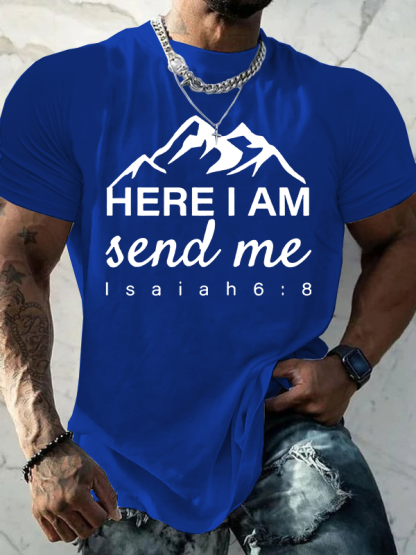Send Me Isaiah 6:8 Jesus God Christian Cotton T-Shirt