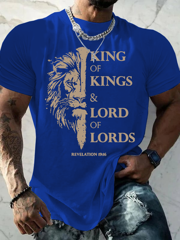 King Of Kings Jesus God Christian Cotton T-Shirt