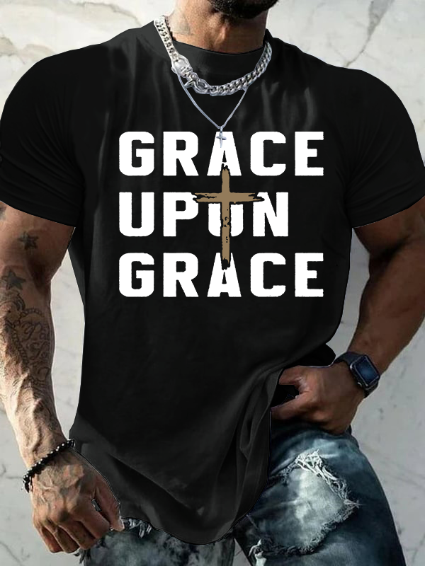 Man Of God Husband Dad Jesus God Christian Cotton T-Shirt