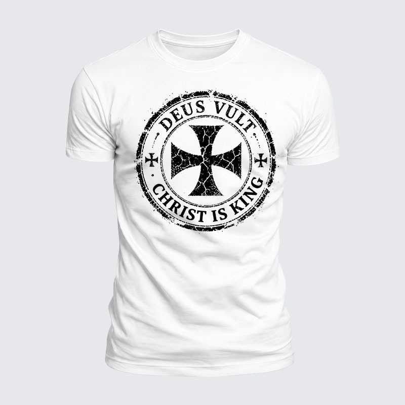 Luxe Mercerized Cotton Tee - Deus Vult Christ Is King