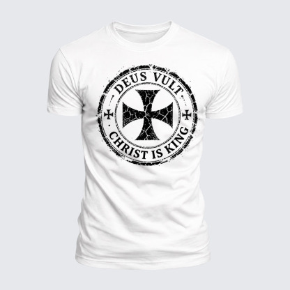 Luxe Mercerized Cotton Tee - Deus Vult Christ Is King
