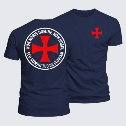 Luxe Mercerized Cotton Tee - Non Nobis Domine, Non Nobis, Sed Nomini Tuo Da Gloriam