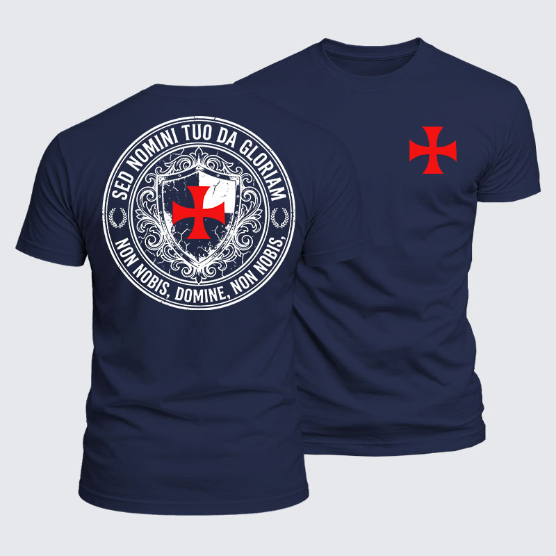 Luxe Mercerized Cotton Tee - Non Nobis Domine, Non Nobis, Sed Nomini Tuo Da Gloriam