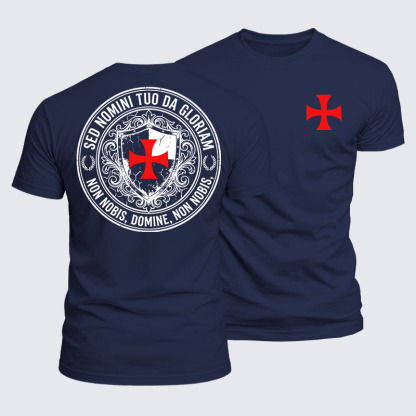 Luxe Mercerized Cotton Tee - Non Nobis Domine, Non Nobis, Sed Nomini Tuo Da Gloriam