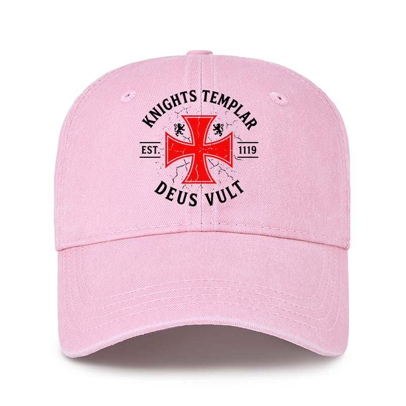 Heritage Washed Cap - Knights Templar Deus Vult