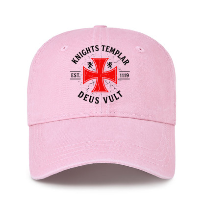 Heritage Washed Cap - Knights Templar Deus Vult