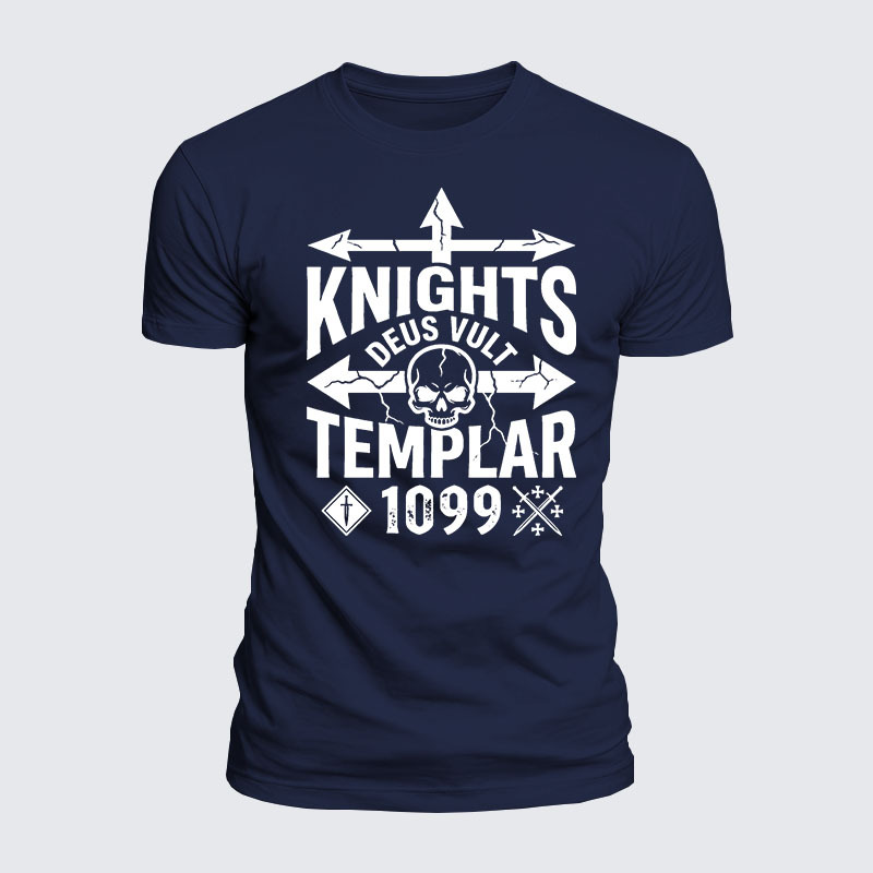 Luxe Mercerized Cotton Tee - Knights Templar Deus Vult