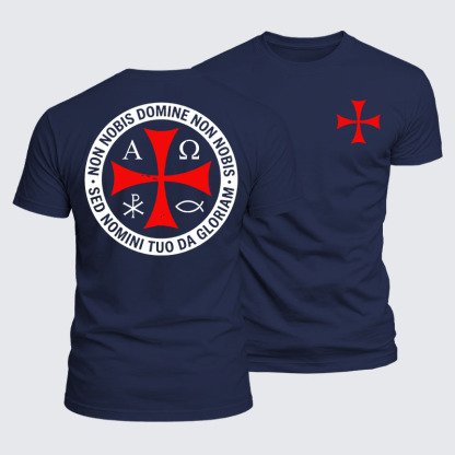 Luxe Mercerized Cotton Tee - Non Nobis Domine, Non Nobis, Sed Nomini Tuo Da Gloriam