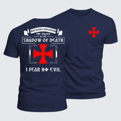 Luxe Mercerized Cotton Tee -  Even Though I Walk Through The Valley Of The Shadow Of Death, I Fear No Evil.