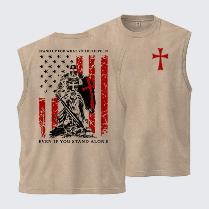 Washed Tank Top - Stand Up For What You Believe