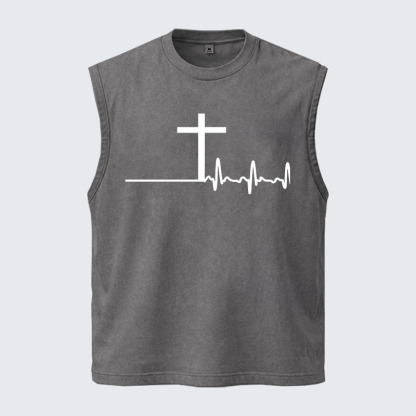 Washed Tank Top -  ECG Cross