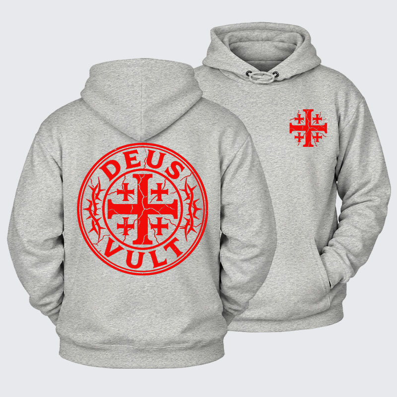 Plush Fleece-Lined Hoodie - Deus Vult