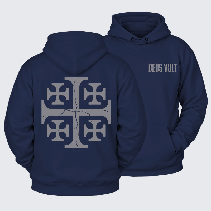 Plush Fleece-Lined Hoodie - Deus Vult