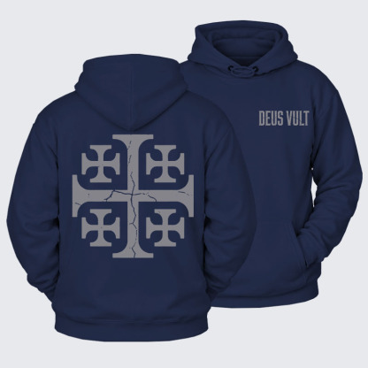 Plush Fleece-Lined Hoodie - Deus Vult