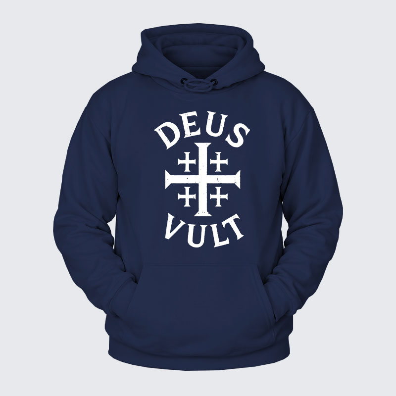 Plush Fleece-Lined Hoodie - Deus Vult