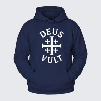 Plush Fleece-Lined Hoodie - Deus Vult