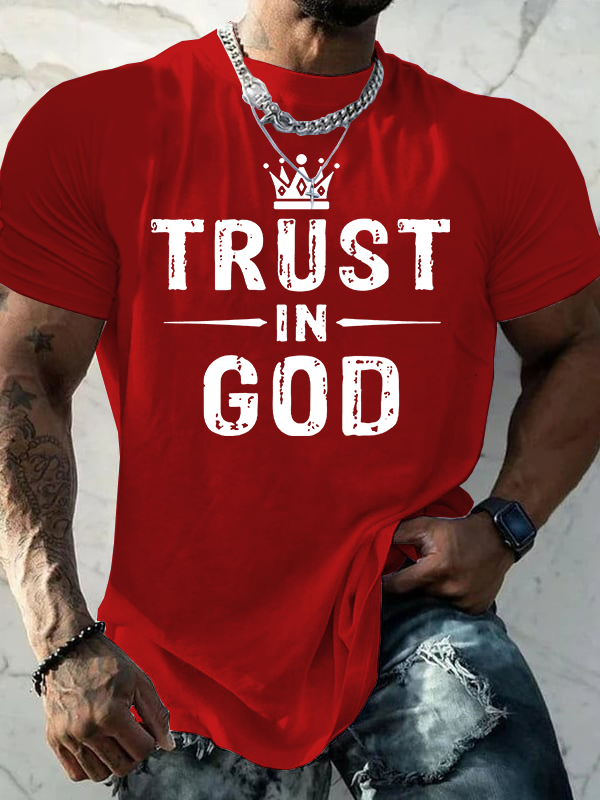 Trust in God Jesus God Christian Cotton T-Shirt