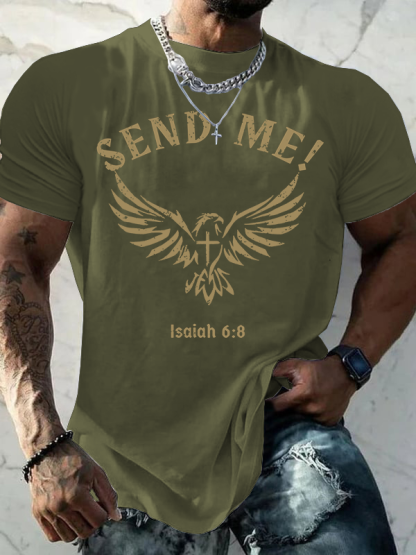 Send Me Isaiah 6:8 Jesus God Christian Cotton T-Shirt