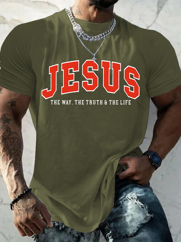 Jesus The Way The Truth And The Life Jesus God Christian Cotton T-Shirt