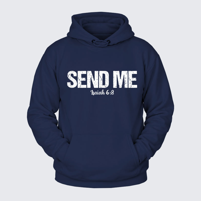 Plush Fleece-Lined Hoodie - Isaiah 6:8 - SEND ME