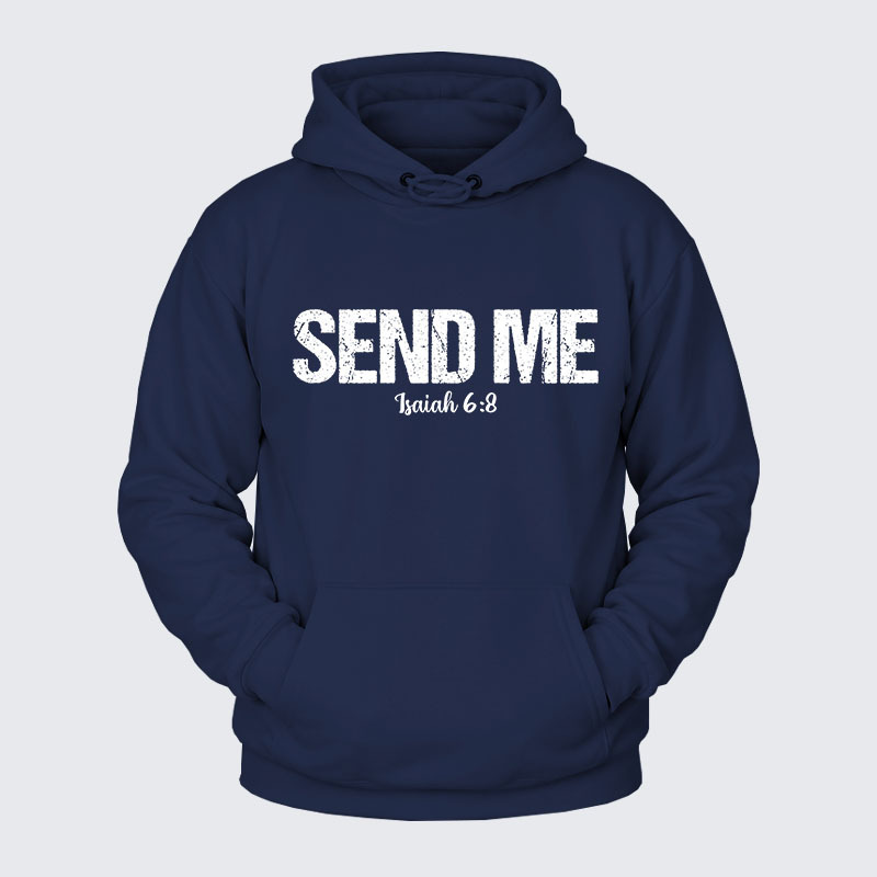Plush Fleece-Lined Hoodie - Isaiah 6:8 - SEND ME