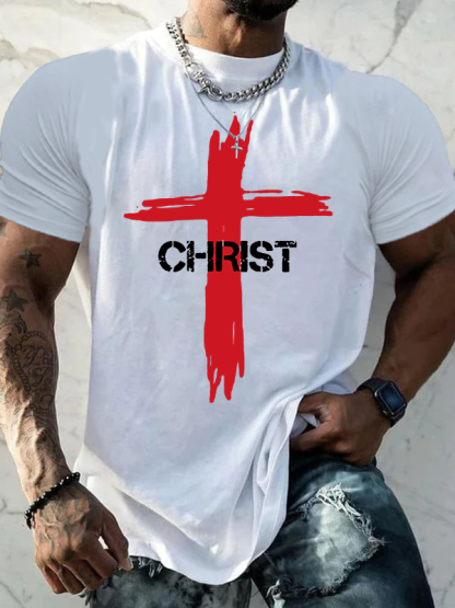 Christ Cross Christian Cotton T-Shirt