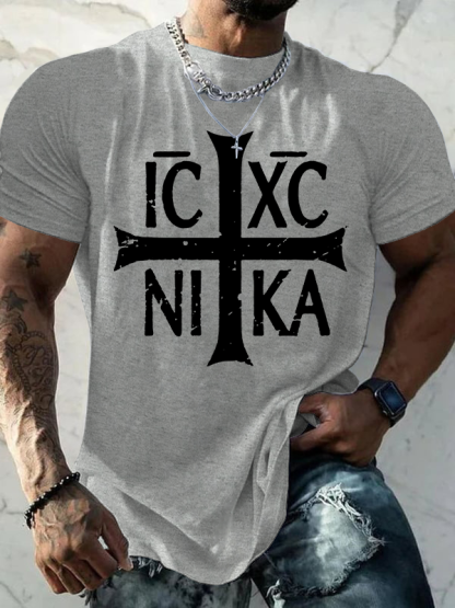 IC XC NIKA Jesus God Christian Cotton T-Shirt