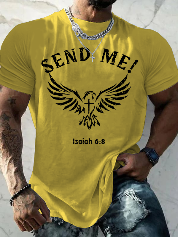 Send Me Isaiah 6:8 Jesus God Christian Cotton T-Shirt