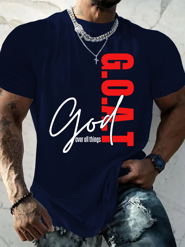 G.O.A.T. Jesus God Christian Cotton T-Shirt