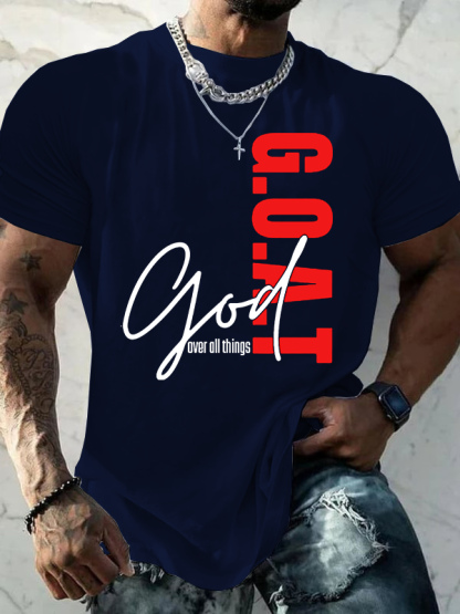 G.O.A.T. Jesus God Christian Cotton T-Shirt