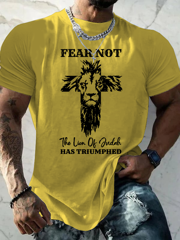 Fear Not Jesus God Christian Cotton T-Shirt