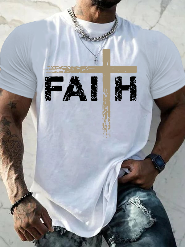 Faith Jesus God Christian Cotton T-Shirt