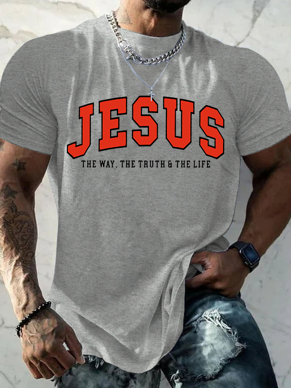 Jesus The Way The Truth And The Life Jesus God Christian Cotton T-Shirt