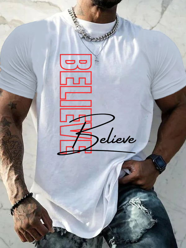 Believe Jesus God Christian Cotton T-Shirt