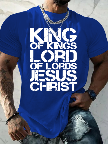 Yeshua King Of Kings Lord Of Lords Jesus God Christian Cotton T-Shirt