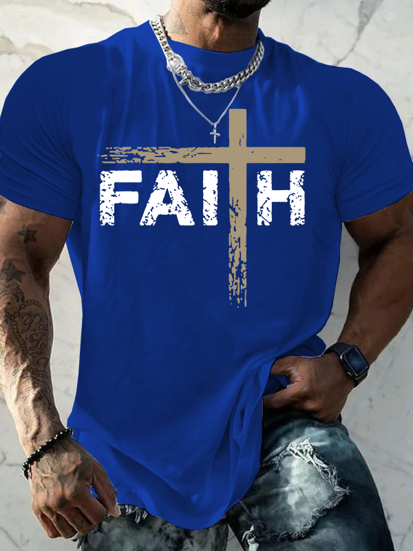 Faith Jesus God Christian Cotton T-Shirt