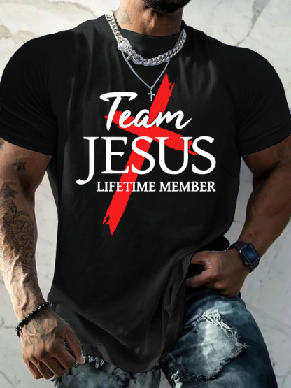 Team Jesus Jesus God Christian Cotton T-Shirt