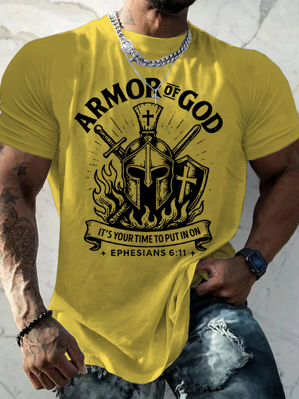 Armor Of God Jesus God Christian Cotton T-Shirt