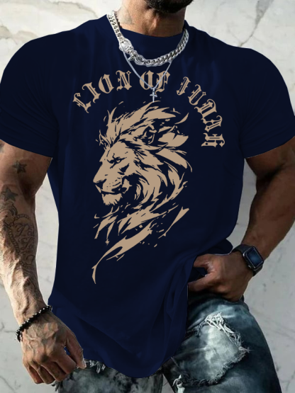 Lion Of Judah  Jesus God Christian Cotton T-Shirt