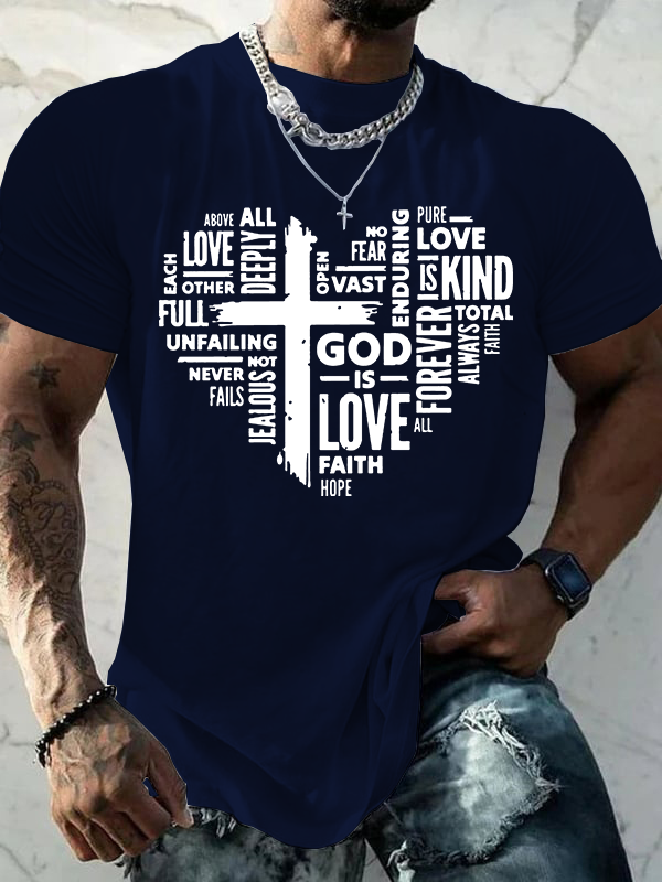 God is Love Jesus God Christian Cotton T-Shirt